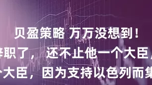 贝盈策略 万万没想到！荷兰外相辞职了， 还不止他一个大臣，因为支持以色列而集体辞职！